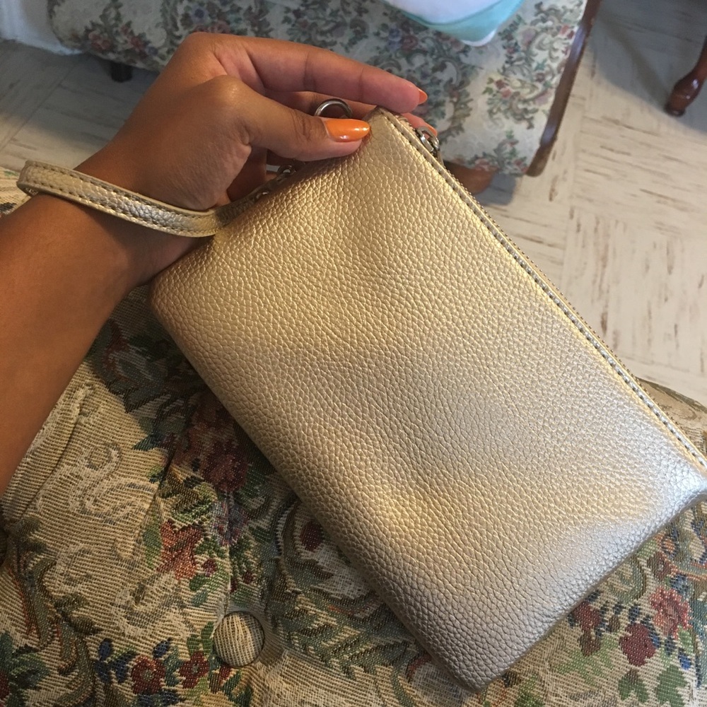 Metallic Gold Wristlet